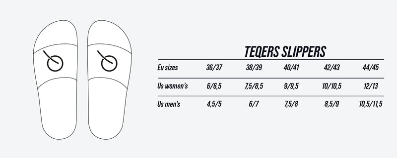 TEQERS™ Slippers size chart