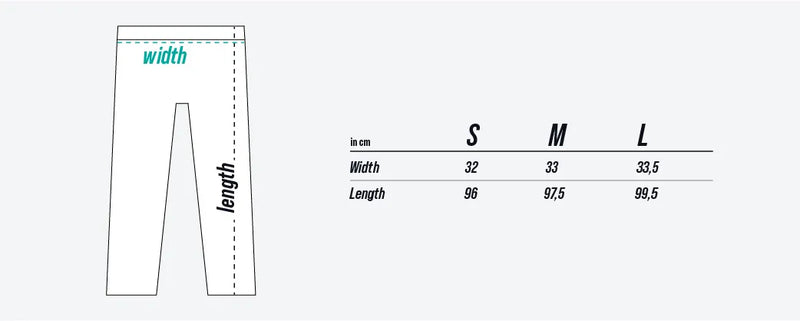 TEQERS™ Leggings size chart